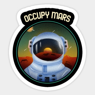 Occupy Mars - Mars Space Sticker